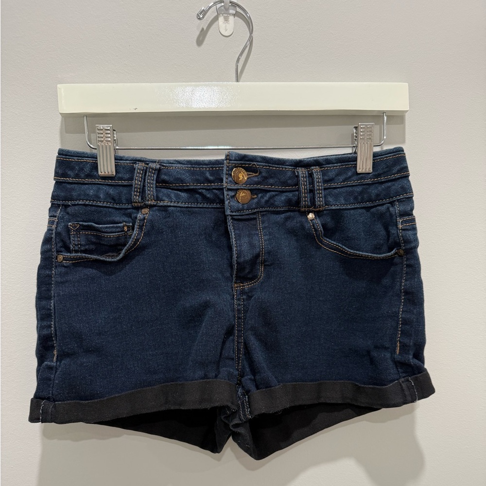 BLUE Spice Dark Wash Stretch Shorts Size 9